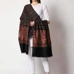 SWI Stylish Ethnic Motif Woven Design Shawl-image-33