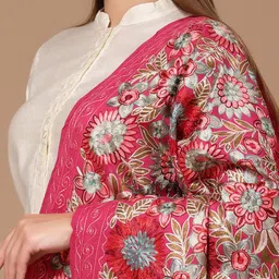 SWI Stylish Floral Embroidered Shawl image 2