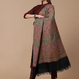 SWI Stylish Woven Design Woollen Shawl image 5