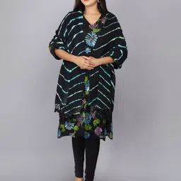 Geroo Jaipur Leheriya Printed Woollen Dupatta With Tasselled Border image 5