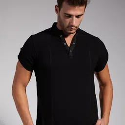 IDENTITI Men Black Slim Fit Casual Shirt image 3