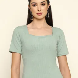 BAESD Ribbed Square Neck Top-image-61