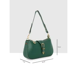 ESBEDA Green Structured Classic Handbag with Detachable Strap image 2