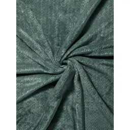 FABINALIV Sunny Green Geometric King Size Woollen Fitted Double Bedsheet With 2 Pillow Covers image 4