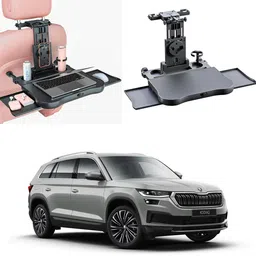 oshotto (FT-10) Car Backseat Laptop Food Tray Desk & Storage Drawers For Skoda Kodiaq Cup Holder Tray Table image 1