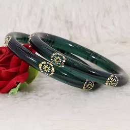 NMII Set Of 2 Polka Dots Printed Bangles image 1