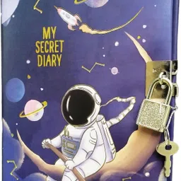 technochitra Space Explorer Personal Lock Diary, Astronaut-Inspired Edition A5 Notebook Ruled 110 Pages-picture-19