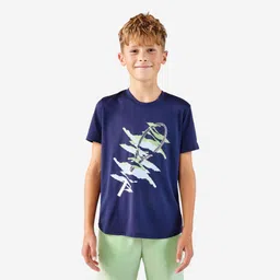 Kids' Tennis T-Shirt Essential - Navy Blue-image-0