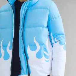 eddicted Men Printed Puffer Jacket image 4