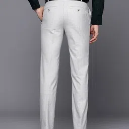 raymond Men Slim Fit Grey Polyester Trousers image 3