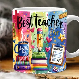 kgvr1 "TeacherDay"Best Gift for Teacher|Printed Ceramic Coffee Mug image 2