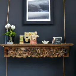 onlineshoppee Large Solid Wood Wall Shelf Solid Wood Open Book Shelf-picture-11