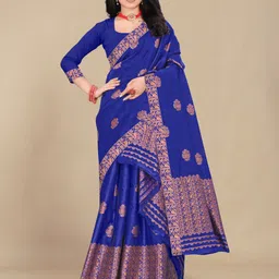 KAMDAR Assamese Mekhela Chador Woven Design Muga Saree-image-26