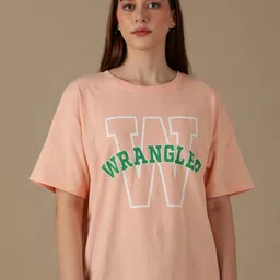 Wrangler Brand Logo Printed Cotton T-shirt-picture-40