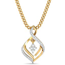 KUBERBOX Classic 18KT Gold Diamond-Studded Pendant 1 gm-image-74