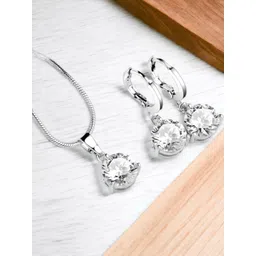 Designs & You Silver Plated Cubic Zirconia Jewellery Set image 2