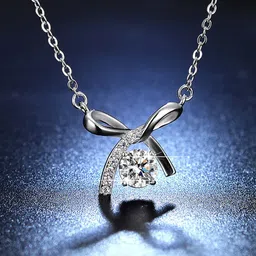 Designs & You Silver-Plated CZ Stone-Studded Pendant image 3