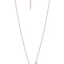 GIVA 925 Silver Rose Gold Sparkling Infinity Pendant with Link Chain image 3