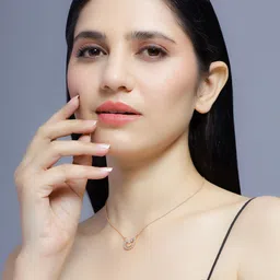 VOGUE PANASH Gold-Plated Cubic Zirconia-Studded Brass Pendant With Chain image 4