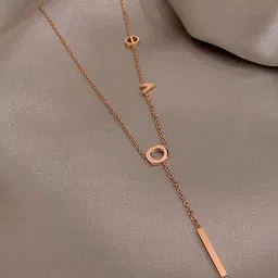 Jewels Galaxy Stainless Steel Rose Gold-Plated Pendant image 4