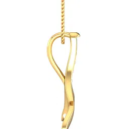 KUBERBOX 18KT Gold Diamond-Studded Caia Fin Pendant 1.15 gm image 3
