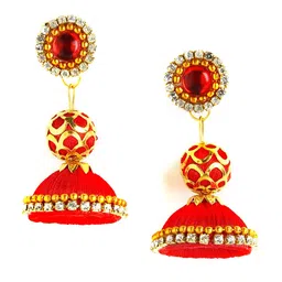 AKSHARA Women Multicoloured Handcrafted Brass-Plated Jewellery Set image 5