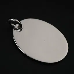 House of Aadyaa 92.5 Silver Oval Pendant image 2