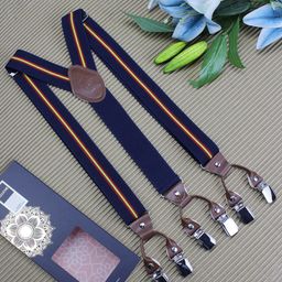 PELUCHE Unisex Striped Clips Suspender-picture-5