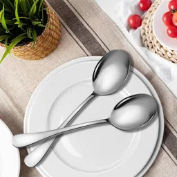 haniza Soup Spoon,8 pieces Stainless Steel Soup Spoon Set image 4
