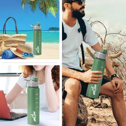 milton Gripper 1000 Stainless Steel Water Bottle, 920 ml, Green 920 ml Bottle image 5