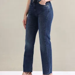 u.s. polo assn. Women Straight Fit High Rise Blue Jeans image 4