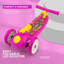 speedfox 3 wheel Scooter for kids with adjustable height, foldable–Ideal for 2-6 Years Kids Scooter image 3