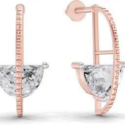 Sparkles Certified Lab Grown Diamond Rose Gold 14kt Stud Earring image 2