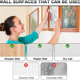 supvox 251pcs Picture Frame Hanging Hardware Kit with Toolbox Golden Metal Set Swivel Hook 1 image 4