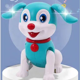 arniyavala Flashing Rotating Electronic Dog Walking and Jumping Dog Musical Lighting Dog Dancing Dog Robot Cute Cartoon Dog Intelligence Small Dog Best Gift Toys for Kids (Blue)-picture-11