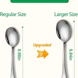 haniza Soup Spoon,8 pieces Stainless Steel Soup Spoon Set image 3