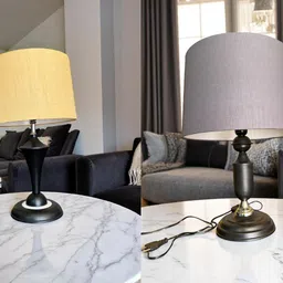 autowhrib Classy Table Lamp 46 cm, Textured Shade Hand Crafted Lamp Table Lamp-picture-12