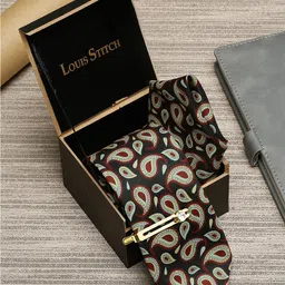 LOUIS STITCH Men Italian Silk Necktie & Pocket Square Accessory Gift Set-image-87