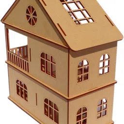nekbal Wooden Doll House with Furniture Construction Kit image 5