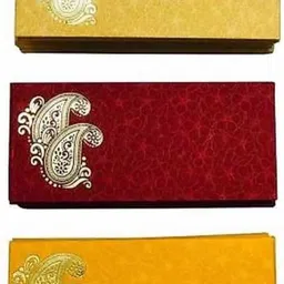 mousetraps Pack of 75 Shagun Double Ambi Motif Rectangle Shape Shagun Gift Envelopes for Weddings, Birthdays, Baby Shower, Anniversary Envelopes image 1