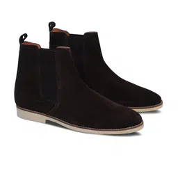 GRIFFIN Men Corine Mid Top Suede Chelsea Boots-picture-13