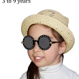 SYGA Kids Round Sunglasses with UV Protected Lens Goggles-paramour-Black&Gray image 2
