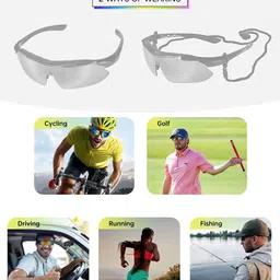 HASHTAG EYEWEAR Unisex Sports Sunglasses with UV Protected Lens image 2