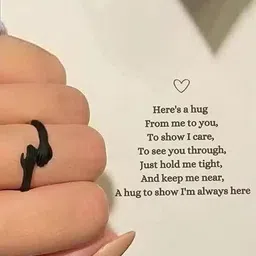 KRYSTALZ Hug Shaped Adjustable Finger Ring image 2