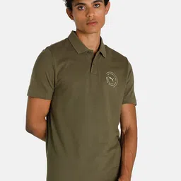 Puma Men Green PUMA Graphic Polo T-shirt-picture-42