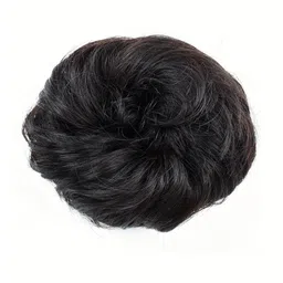 CHRONEX Real Human Hair Messy Hair Bun Scrunchy Extension-picture-26
