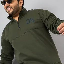 austivo Men Full Sleeve Solid Sweatshirt image 1