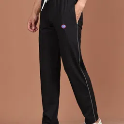 mack jonney Men Solid Black Track Pants image 1