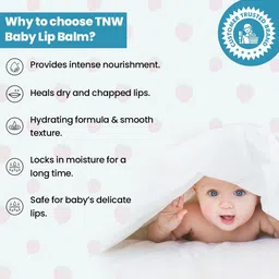 tnw - the natural wash Baby Lip Balm For Dry Lips|For Soft & Moisturising Lips With SheaButter Shea Butter, Coconut Oil image 2