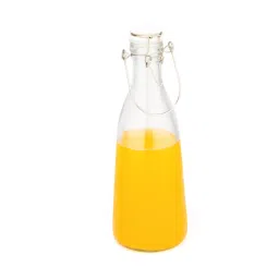 NATURALLY YOURS 1000ml Glass Bottle with Ceramic Lid Round Airtight Storage (Pack of 2) image 4